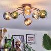 Chehalis Plafondlamp, Kogellampje 56 cm Blauw, Groen, Koperkleurig, 6-lichts