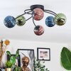 Chehalis Plafondlamp, Kogellampje 56 cm Blauw, Groen, Koperkleurig, 6-lichts