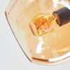 Koyoto Plafondlamp, Kogellampje Amber, Duidelijk, Rookkleurig, 7-lichts