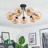 Koyoto Plafondlamp, Kogellampje Amber, 7-lichts