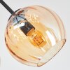 Koyoto Plafondlamp, Kogellampje Amber, 7-lichts