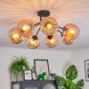 Koyoto Plafondlamp, Kogellampje Amber, 7-lichts