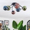 Chehalis Plafondlamp, Kogellampje Blauw, Groen, Koperkleurig, 6-lichts