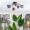 Chehalis Plafondlamp, Kogellampje 56 cm Blauw, Groen, Duidelijk, Koperkleurig, 6-lichts