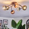 Chehalis Plafondlamp, Kogellampje 56 cm Blauw, Groen, Duidelijk, Koperkleurig, 6-lichts