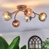 Chehalis Plafondlamp, Kogellampje 56 cm Blauw, Groen, Duidelijk, Koperkleurig, 6-lichts