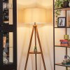 Flemming Staande lamp Hout donker, Zwart, 1-licht Flemming Staande lamp Hout donker, Zwart, 1-licht