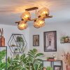 Koyoto Plafondlamp, Kogellampje Goud, Zwart, 8-lichts