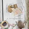 Saire Wandlamp, Muurspot Chroom, Messing, 1-licht