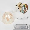 Saire Wandlamp, Muurspot Chroom, Messing, 1-licht