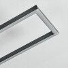 Macos Plafondlamp LED Chroom, houtlook, Zwart, 1-licht
