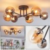Chehalis Plafondlamp, Kogellampje 55 cm Amber, Rookkleurig, 6-lichts