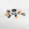 Chehalis Plafondlamp, Kogellampje 55 cm Amber, Rookkleurig, 6-lichts