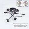 Chehalis Plafondlamp, Kogellampje 18 cm Rookkleurig, 6-lichts