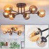 Chehalis Plafondlamp, Kogellampje 55 cm Amber, Rookkleurig, 6-lichts