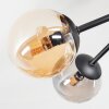 Chehalis Plafondlamp, Kogellampje 55 cm Amber, Rookkleurig, 6-lichts