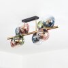 Gastor Plafondlamp, Kogellampje Goud, Zwart, 8-lichts