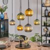 Koyoto Hanglamp, Kogellampje, Hanglamp Blauw, Goud, Groen, 6-lichts