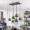 Koyoto Hanglamp, Kogellampje, Hanglamp Blauw, Goud, Groen, 6-lichts Koyoto Hanglamp, Kogellampje, Hanglamp Blauw, Goud, Groen, 6-lichts