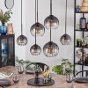 Koyoto Hanglamp, Kogellampje, Hanglamp Duidelijk, Rookkleurig, 6-lichts