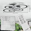 Ronak Plafondlamp LED Zwart, 1-licht, Afstandsbediening