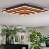 Meron Plafondlamp LED houtlook, Zwart, 1-licht