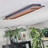 Meron Plafondlamp LED houtlook, Zwart, 1-licht