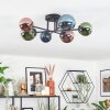 Chehalis Plafondlamp, Kogellampje Blauw, Groen, Koperkleurig, 6-lichts