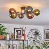 Chehalis Plafondlamp, Kogellampje Blauw, Groen, Koperkleurig, 6-lichts