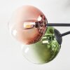 Chehalis Plafondlamp, Kogellampje Blauw, Groen, Duidelijk, Koperkleurig, 6-lichts