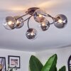 Chehalis Plafondlamp, Kogellampje 58 cm Duidelijk, Rookkleurig, 6-lichts