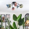 Chehalis Plafondlamp, Kogellampje 56 cm Blauw, Groen, Duidelijk, Koperkleurig, 6-lichts