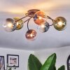 Chehalis Plafondlamp, Kogellampje 56 cm Blauw, Groen, Duidelijk, Koperkleurig, 6-lichts