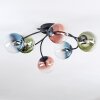 Chehalis Plafondlamp, Kogellampje 56 cm Blauw, Groen, Duidelijk, Koperkleurig, 6-lichts
