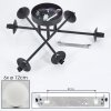Chehalis Plafondlamp, Kogellampje 55 cm Wit, 6-lichts