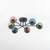 Chehalis Plafondlamp, Kogellampje Blauw, Groen, Koperkleurig, 6-lichts