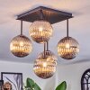 Chehalis Plafondlamp, Kogellampje Rookkleurig, 5-lichts
