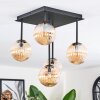 Chehalis Plafondlamp, Kogellampje Amber, 5-lichts