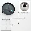 Chehalis Plafondlamp, Kogellampje 34 cm Rookkleurig, 3-lichts