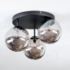 Chehalis Plafondlamp, Kogellampje 34 cm Rookkleurig, 3-lichts
