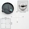 Chehalis Plafondlamp, Kogellampje 34 cm Duidelijk, Rookkleurig, 3-lichts