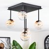 Chehalis Plafondlamp, Kogellampje Amber, Duidelijk, 5-lichts