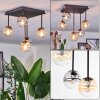 Chehalis Plafondlamp, Kogellampje Amber, Duidelijk, Rookkleurig, 5-lichts