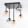 Chehalis Plafondlamp, Kogellampje Amber, Duidelijk, Rookkleurig, 5-lichts