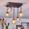 Chehalis Plafondlamp, Kogellampje Amber, Duidelijk, Rookkleurig, 5-lichts
