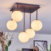 Chehalis Plafondlamp, Kogellampje Wit, 5-lichts