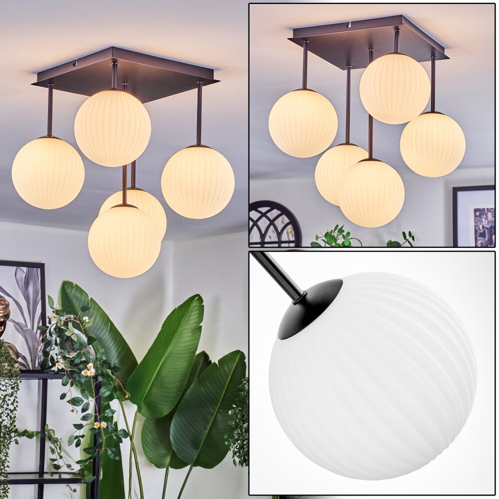 Chehalis Plafondlamp, Kogellampje Wit, 5-lichts main product photo