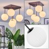 Chehalis Plafondlamp, Kogellampje Wit, 5-lichts
