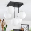 Chehalis Plafondlamp, Kogellampje Wit, 5-lichts