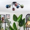 Chehalis Plafondlamp, Kogellampje Blauw, Groen, Koperkleurig, 6-lichts